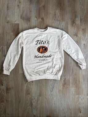 Handmade Vodka Cream Crewneck Sweatshirt - Men's